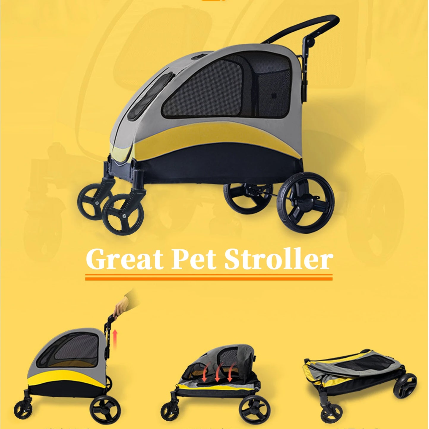 Breathable Large Dog Stroller