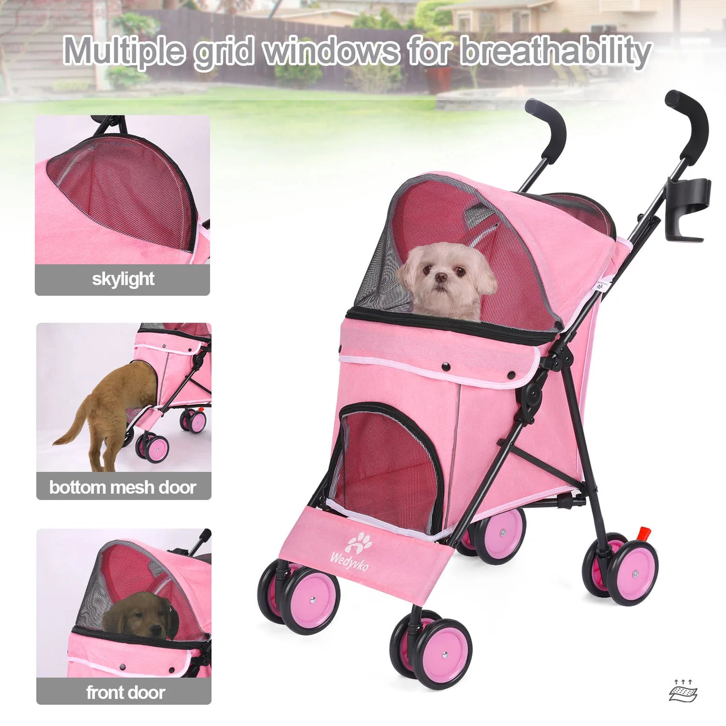 Pet Stroller with Brakes