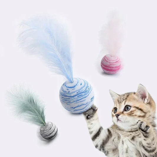 Funny Feather Ball Cat Toy