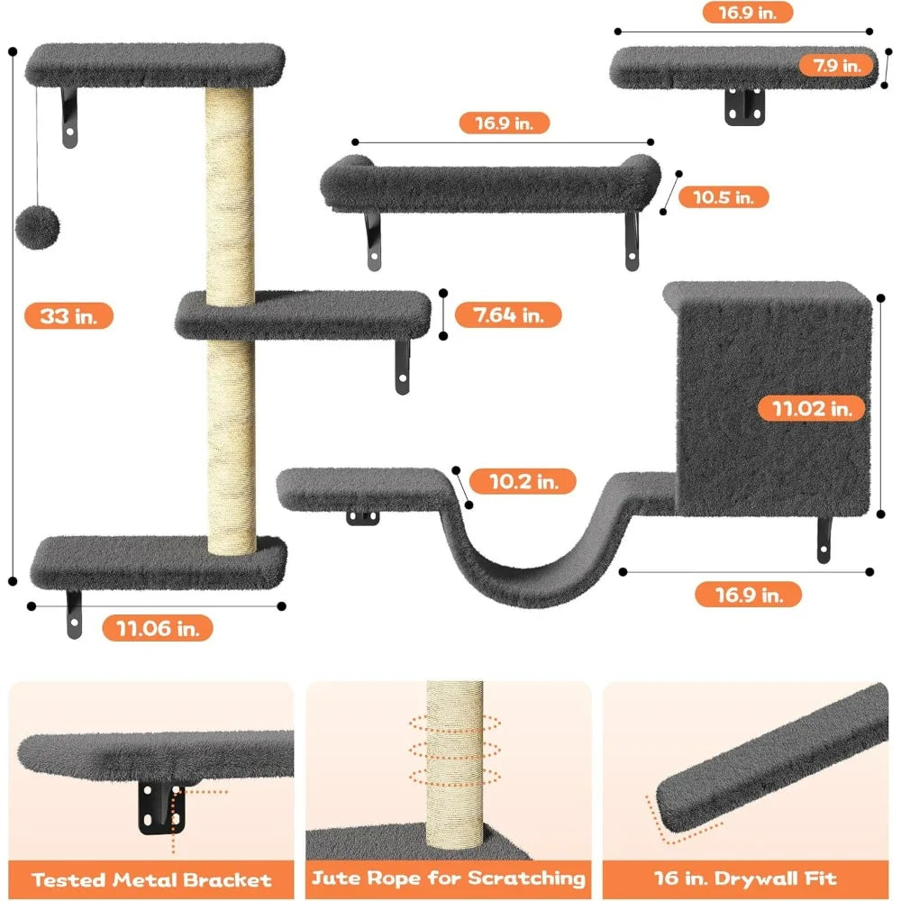 Cat Wall Shelves Set