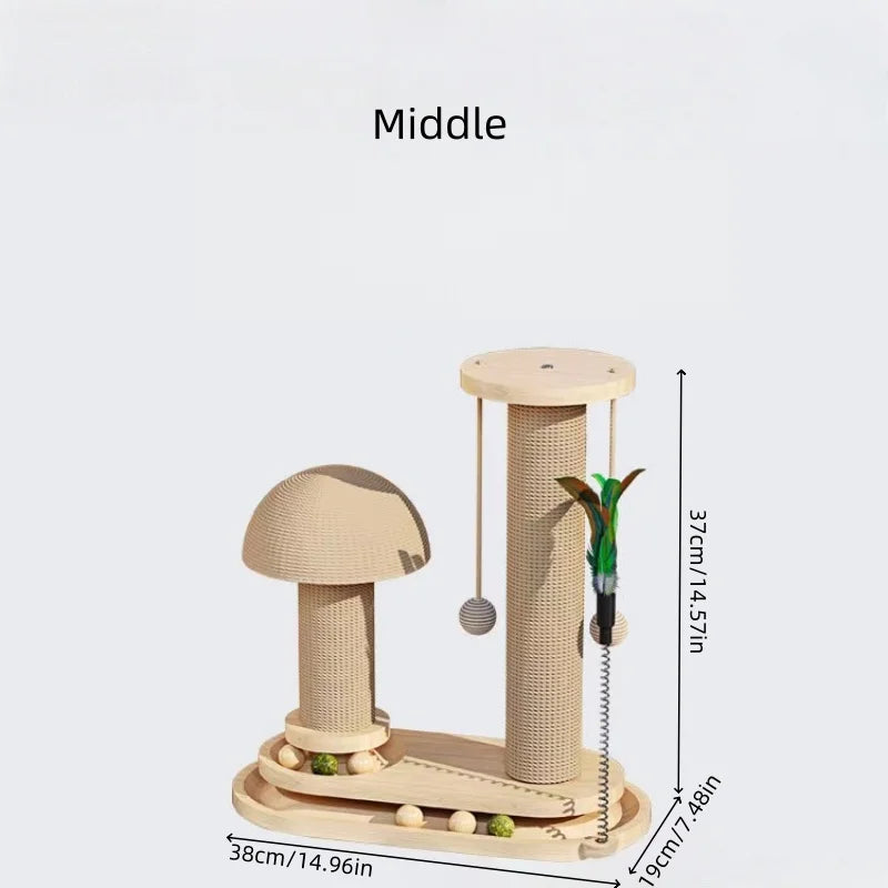 Interactive Cat Scratching Post Tower