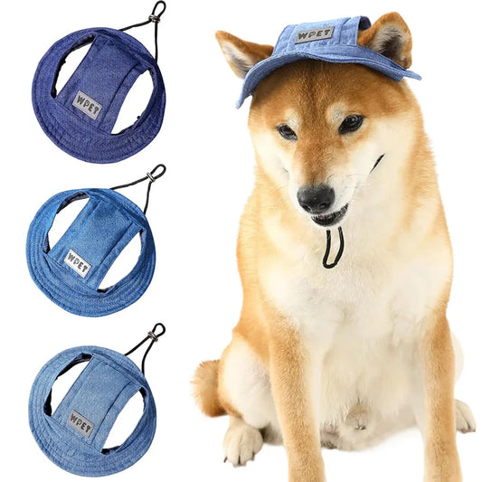 Adjustable Dog Hat with Ear Holes