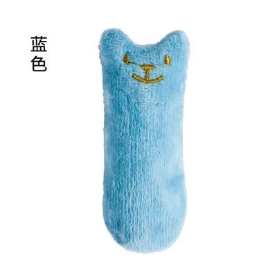 Teeth Grinding Catnip Toys Cute Funny Interactive Plush Teeth Grinding Relaxation Toy Cat Chewing Vocal Bite-resistant Pet Toys