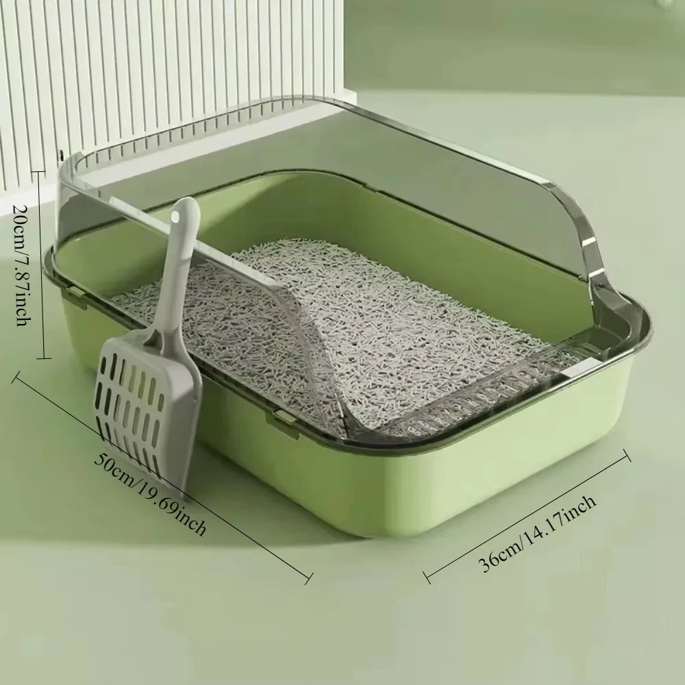 Semi-Closed Cat Litter Box