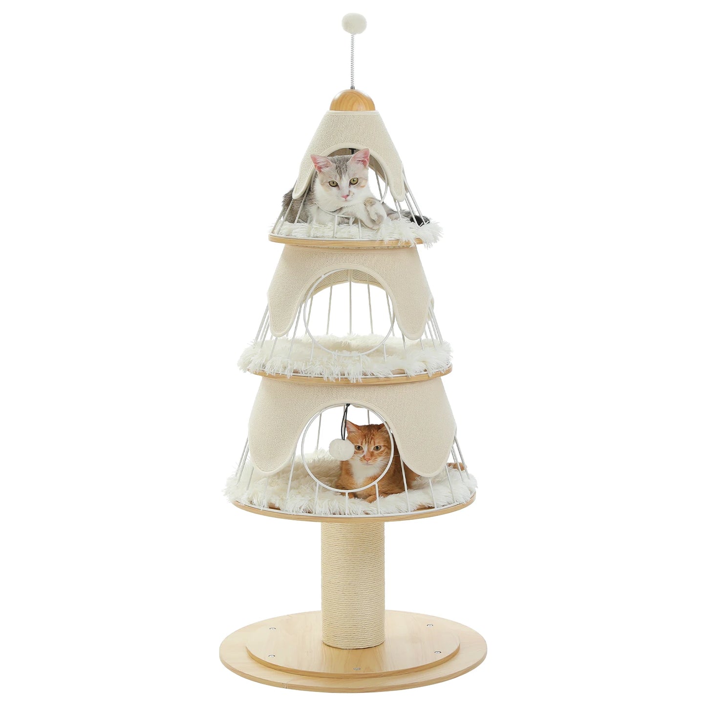 Christmas Cat Tree With Sisal Scratching Post