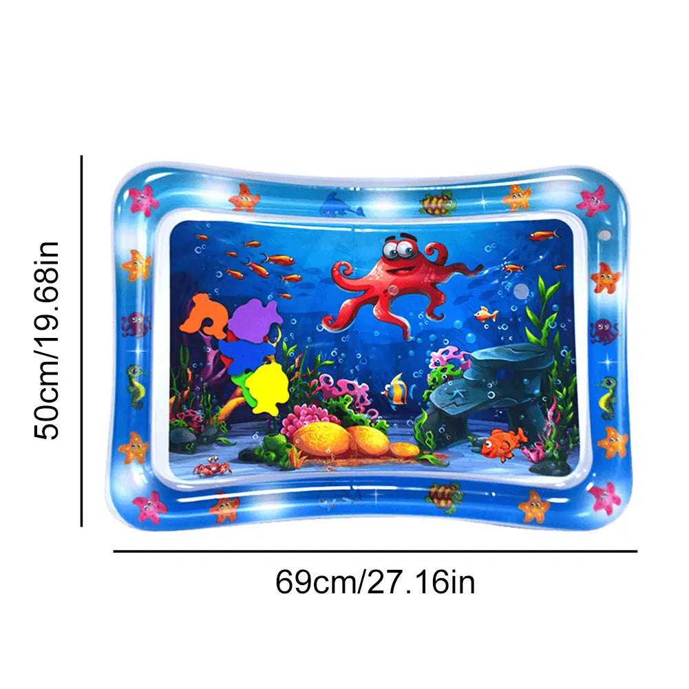 Pet Tummy Time Mat Premium Cat Play Mat Inflatable Water Cushion Interactive Dog Gym Baby Toys for Sensory Development