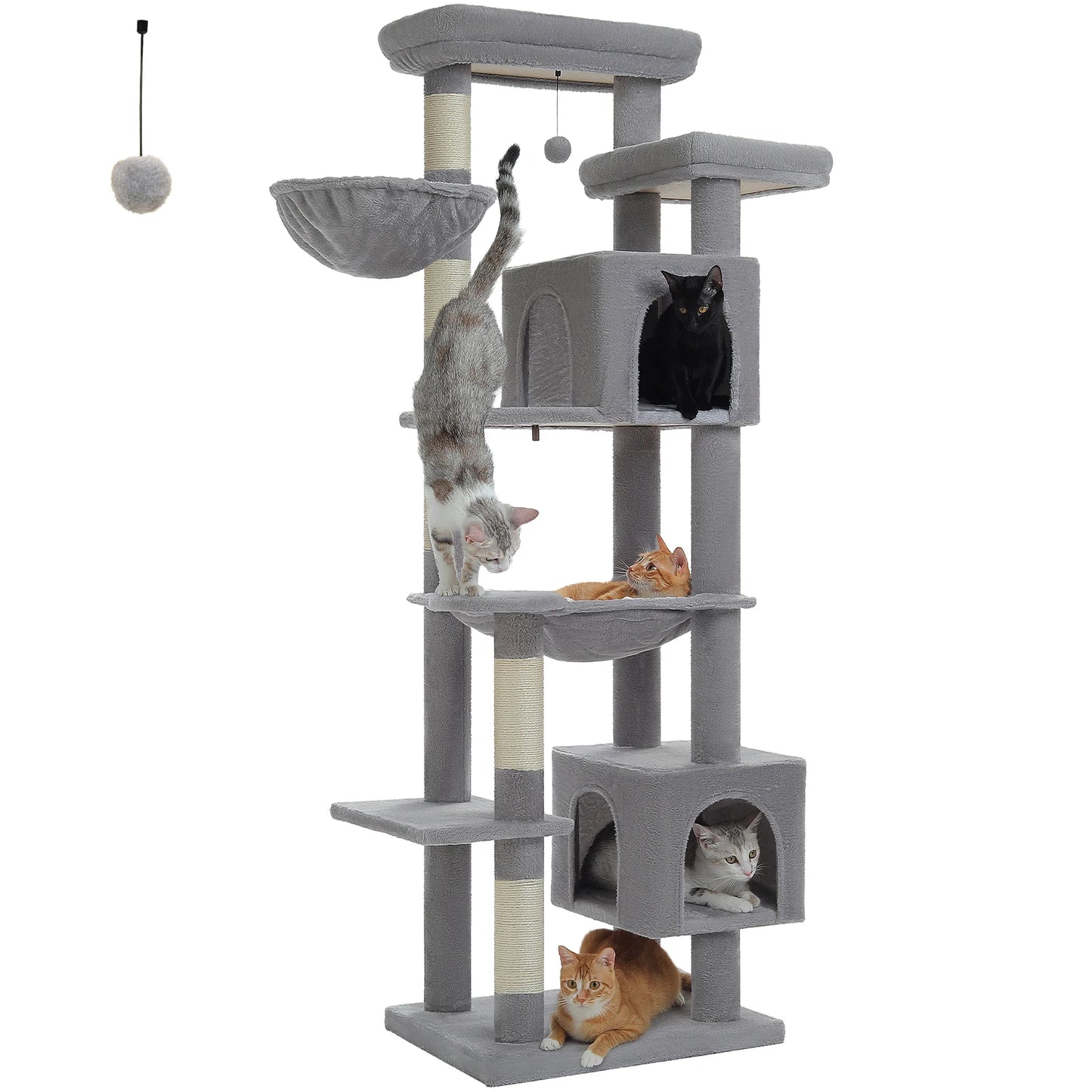 Multi-Level Plush Condo With Scratching Posts
