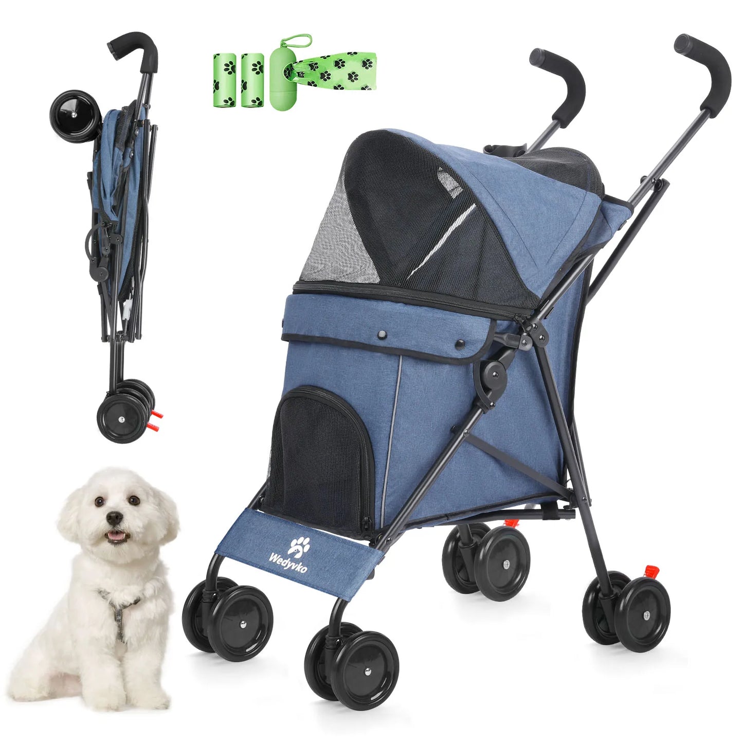 Pet Stroller with Brakes