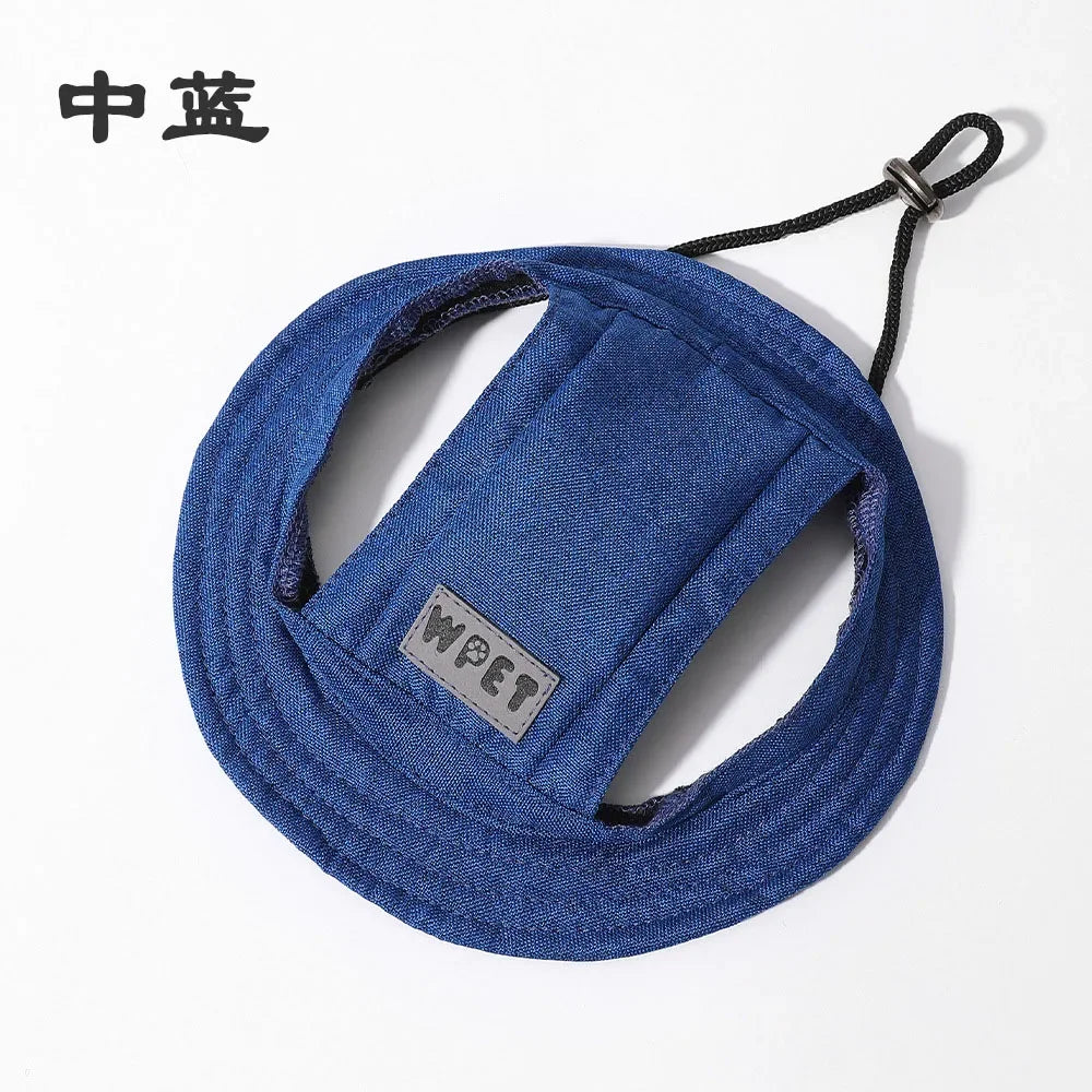 Adjustable Dog Hat with Ear Holes