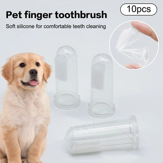 10Pcs Baby Finger Pet Toothbrush