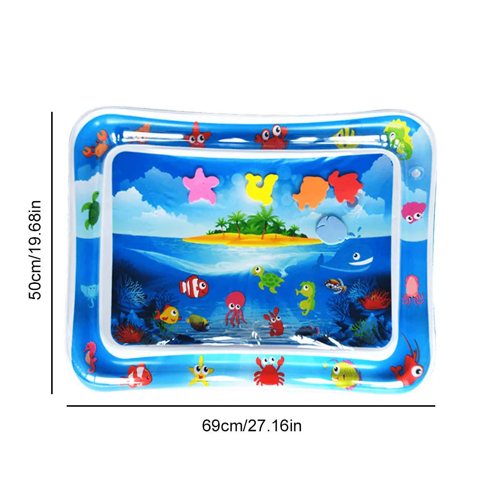 Pet Tummy Time Mat Premium Cat Play Mat Inflatable Water Cushion Interactive Dog Gym Baby Toys for Sensory Development
