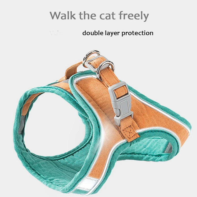 Cat Harness Leash Set With Reflective Strip