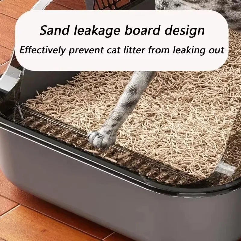 Semi-Closed Cat Litter Box