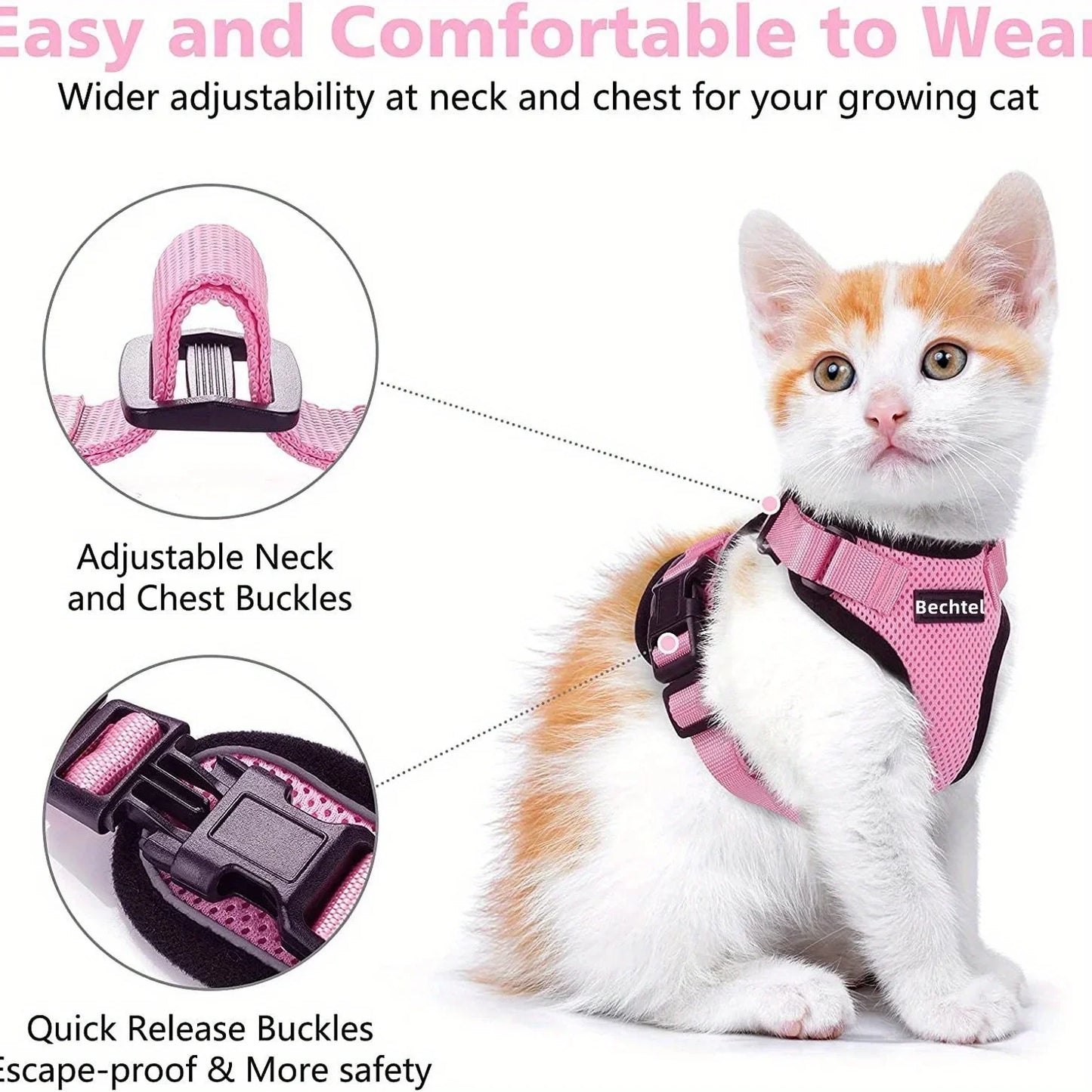 Adjustable Cat Leash And Vest
