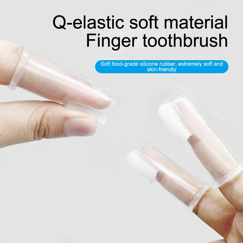 10Pcs Baby Finger Pet Toothbrush