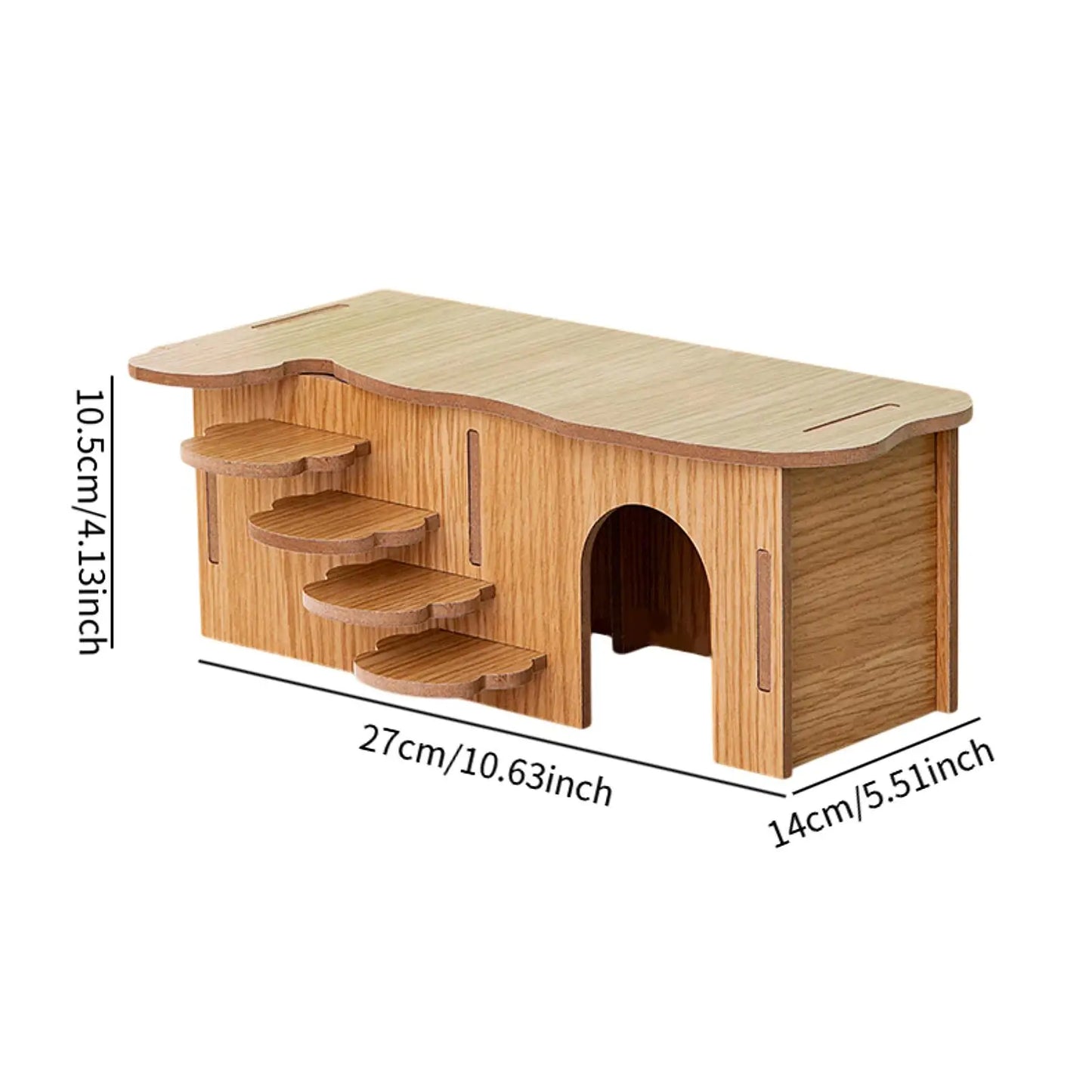 Hamster Wooden House With Climbing Ladder