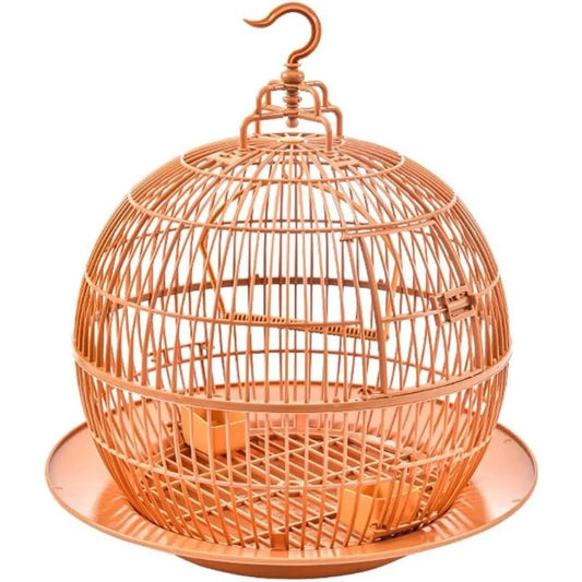 The Birdcage European-Style Spherical Bird  Bottom with Tray Bird  Decoration Ornamental  Small Parrot Bird