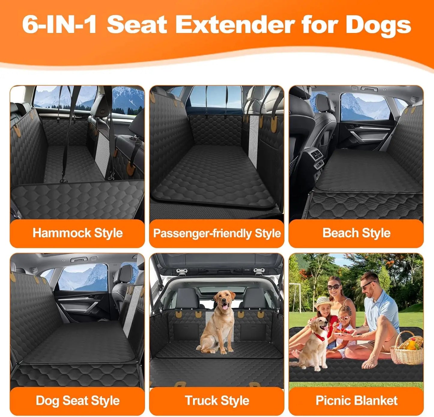 Waterproof Foldable Dog Car Seat  Protector