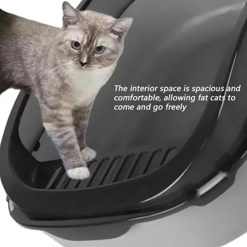 Semi-Closed Cat Litter Box