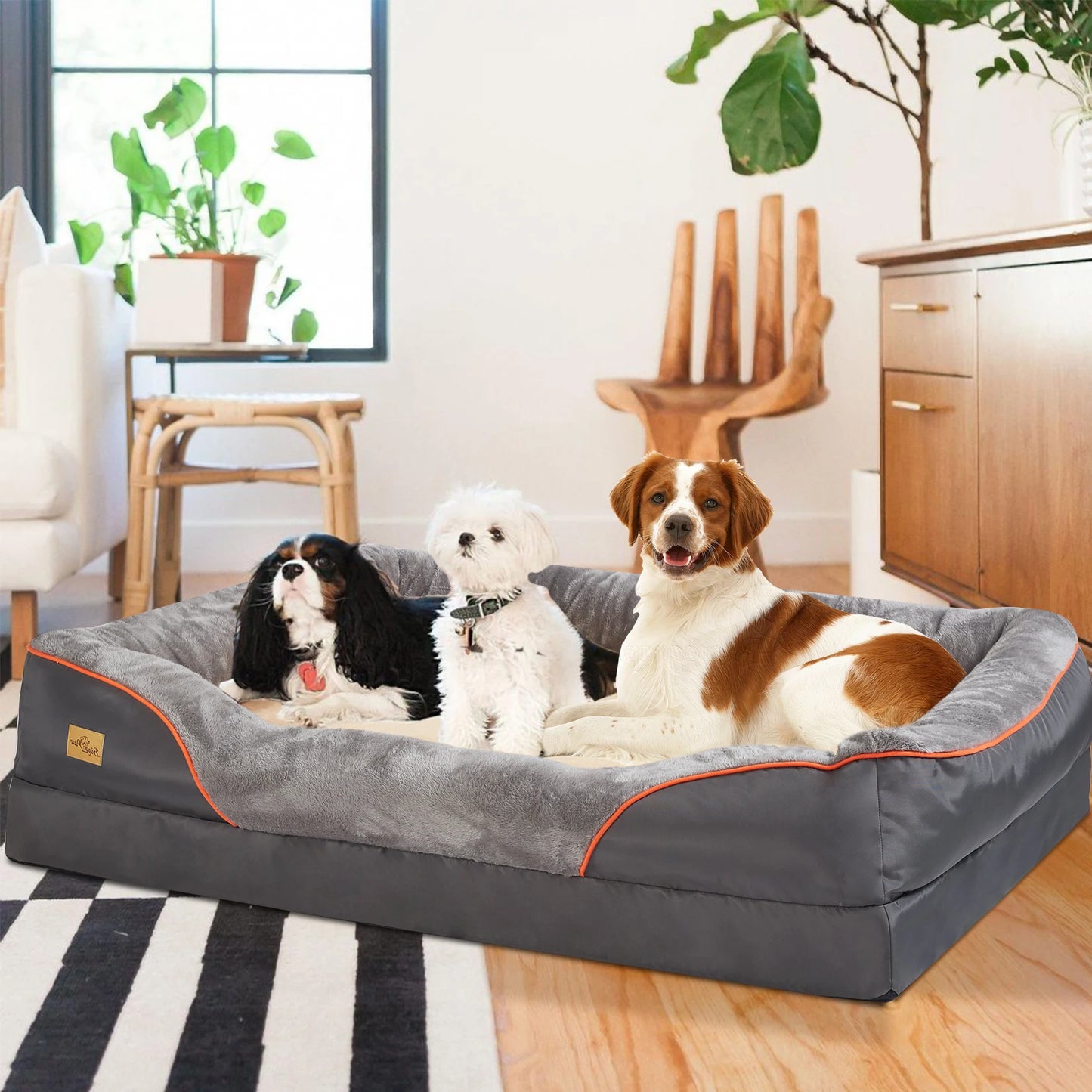 Large Dog Bed With Removable Cover