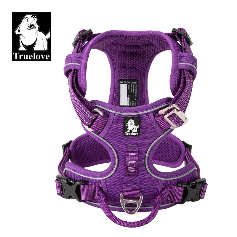 Adjustable, Reflective, No Pull, Nylon Dog Harness