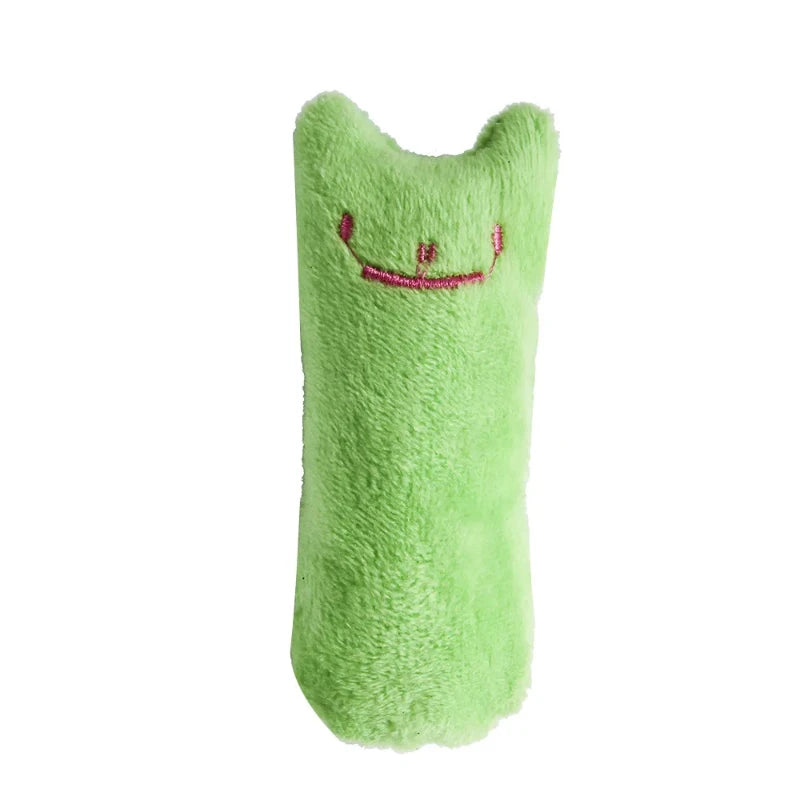 Teeth Grinding Catnip Toys Cute Funny Interactive Plush Teeth Grinding Relaxation Toy Cat Chewing Vocal Bite-resistant Pet Toys
