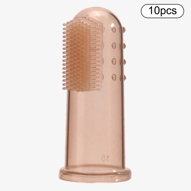 10Pcs Baby Finger Pet Toothbrush