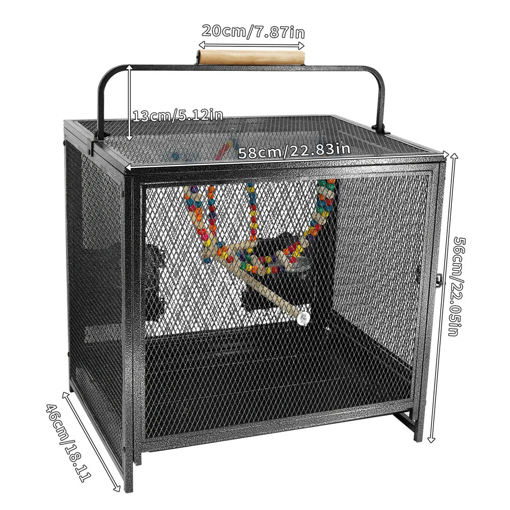 Heavy Duty Wrought Iron Bird Cage/ Carrier