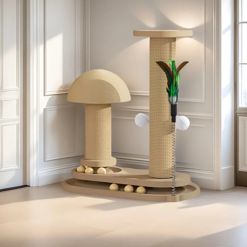 Interactive Cat Scratching Post Tower