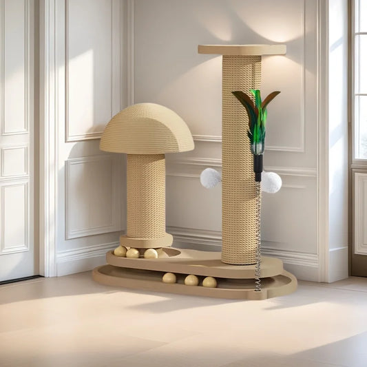 Interactive Cat Scratching Post Tower