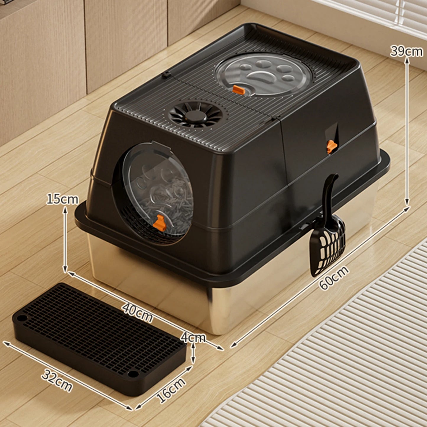 Stainless Steel Cat Litter Box