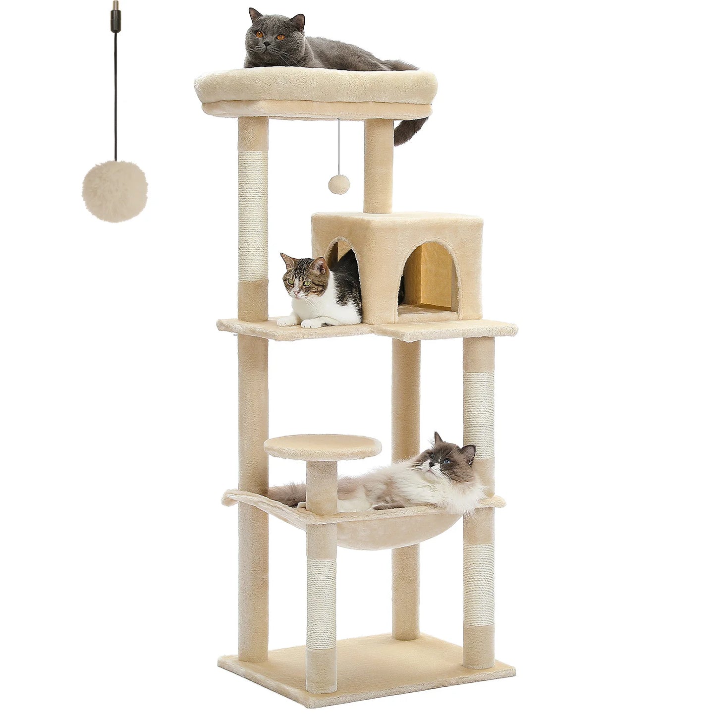 Multi-Level Tower With Sisal Scratching Posts