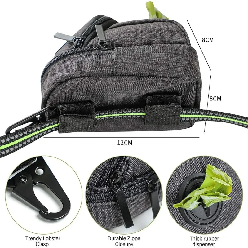 Dog Treat Pouch with Poop Bag Dispenser