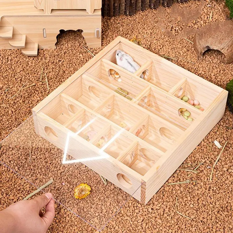 Wooden Gerbil Maze Toy