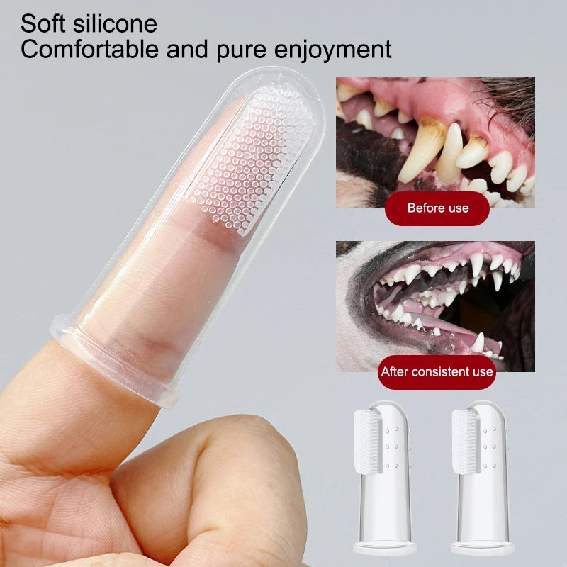 10Pcs Baby Finger Pet Toothbrush