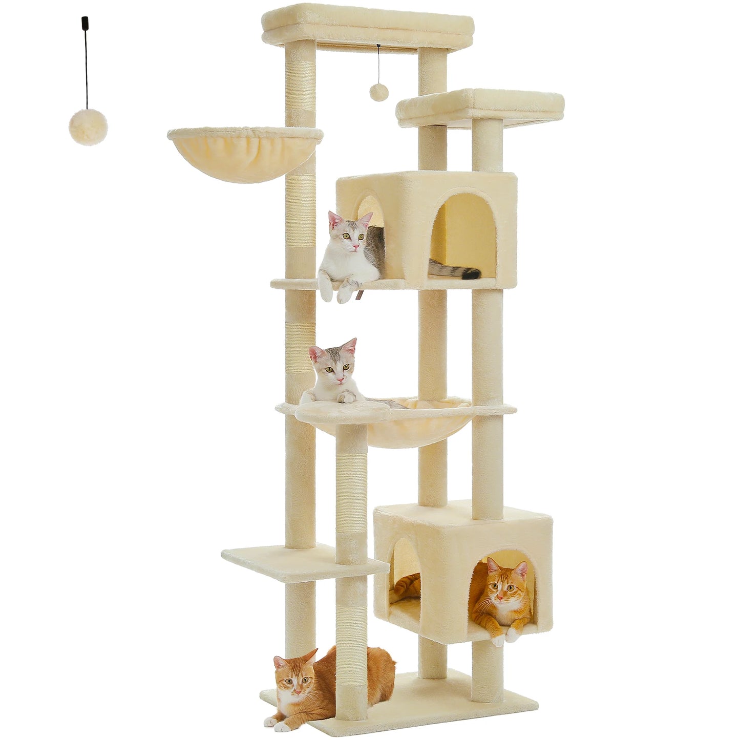 Multi-Level Plush Condo With Scratching Posts