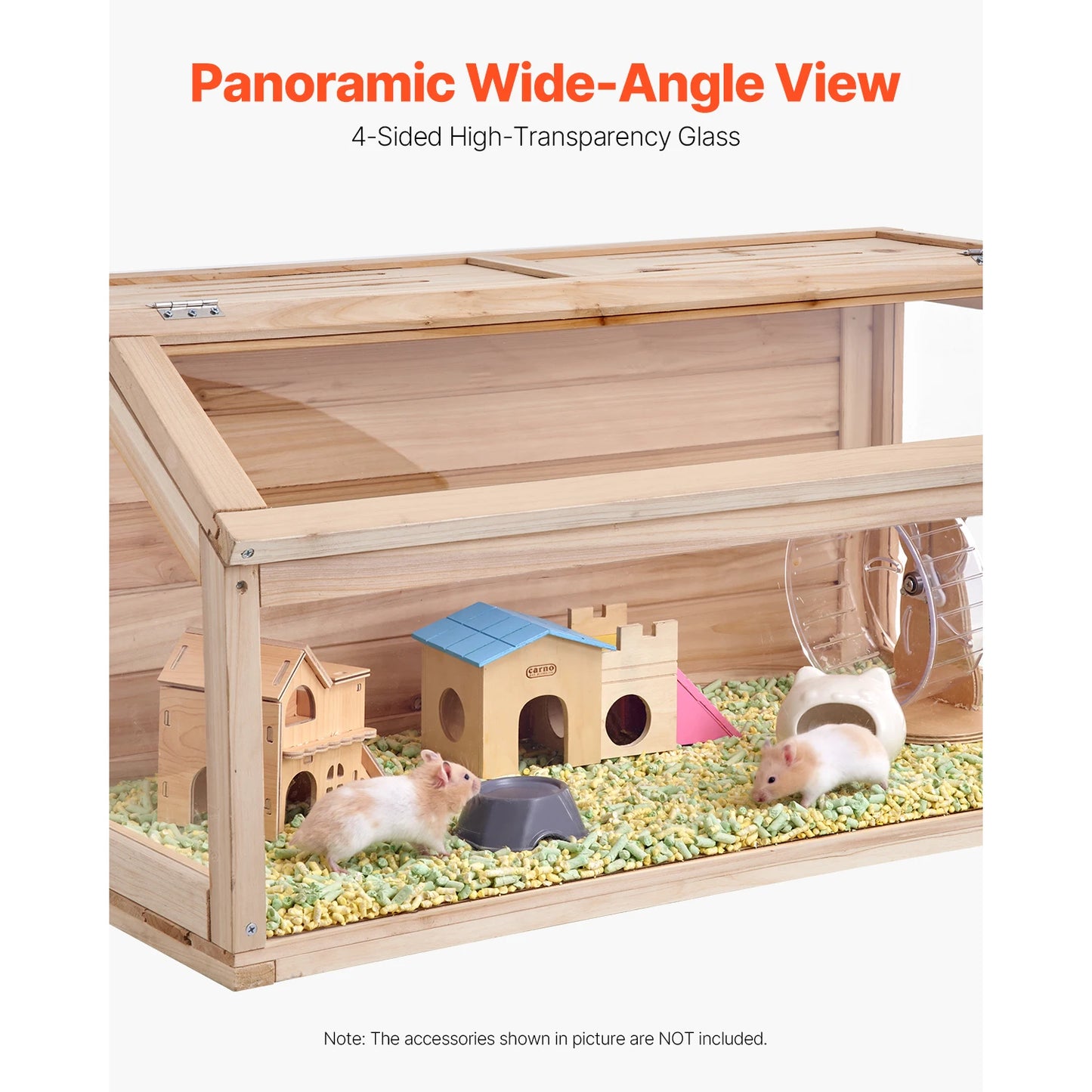 Wooden Gerbil Habitat with Openable Top
