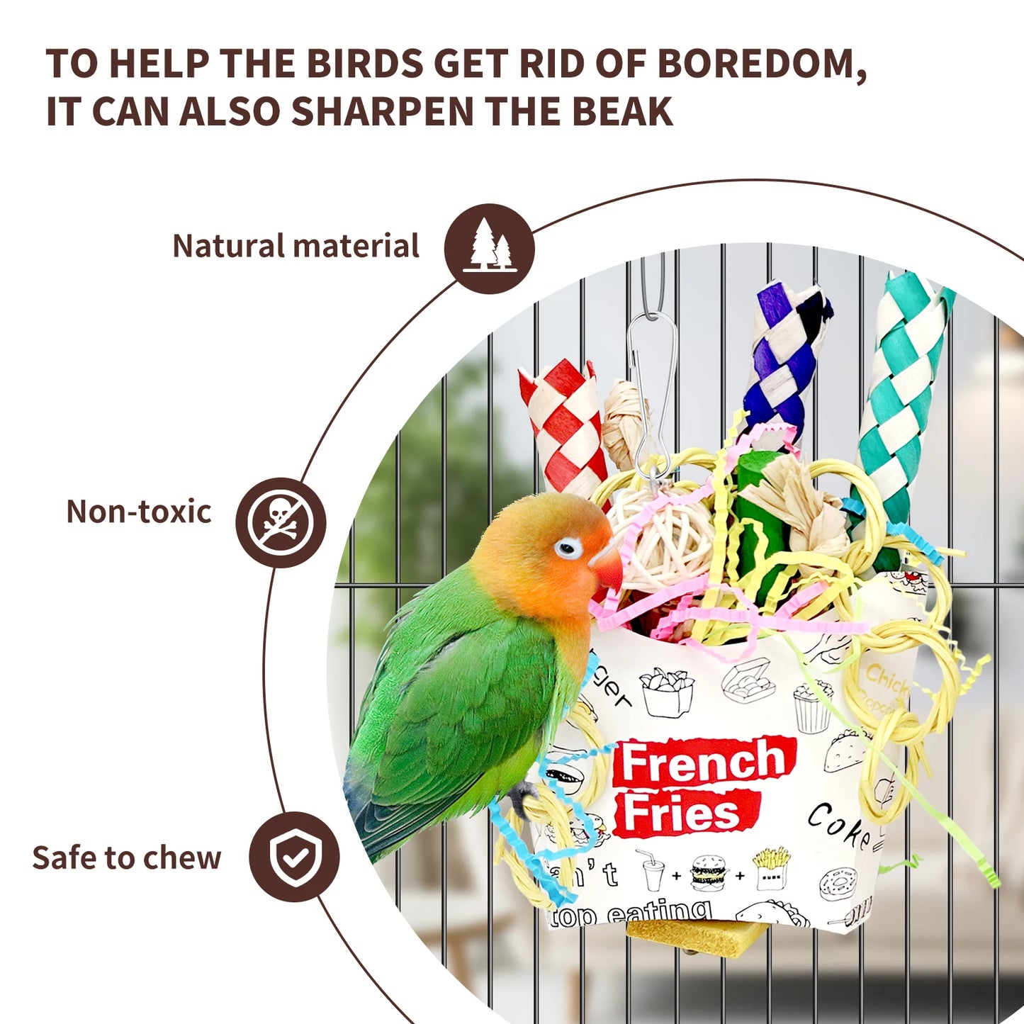 3PCS Bird Shredding/Chewing Toys
