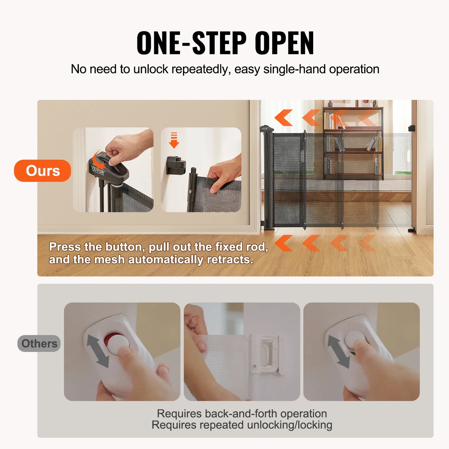 Wide Retractable Dog Gates