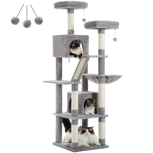 Multi-Level Plush Condo With Scratching Posts