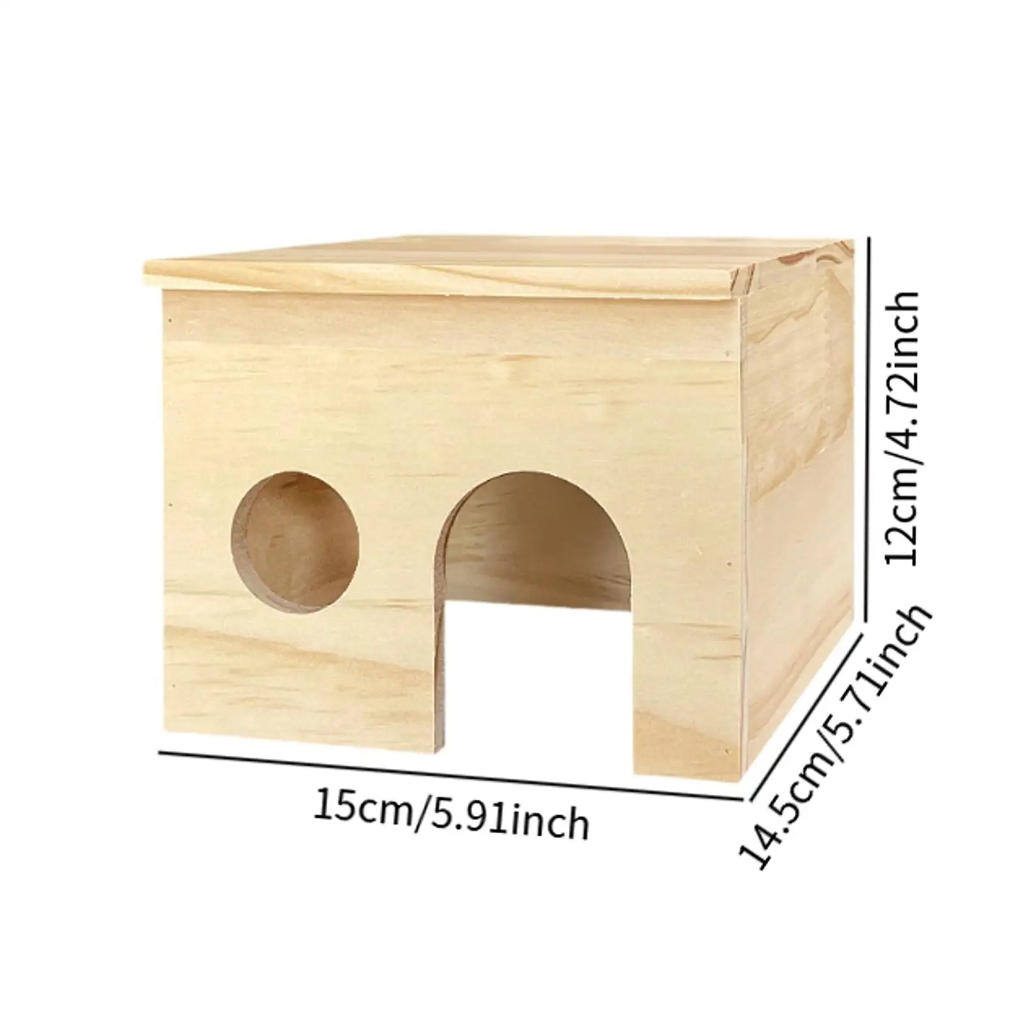 Hamster Wooden House With Climbing Ladder