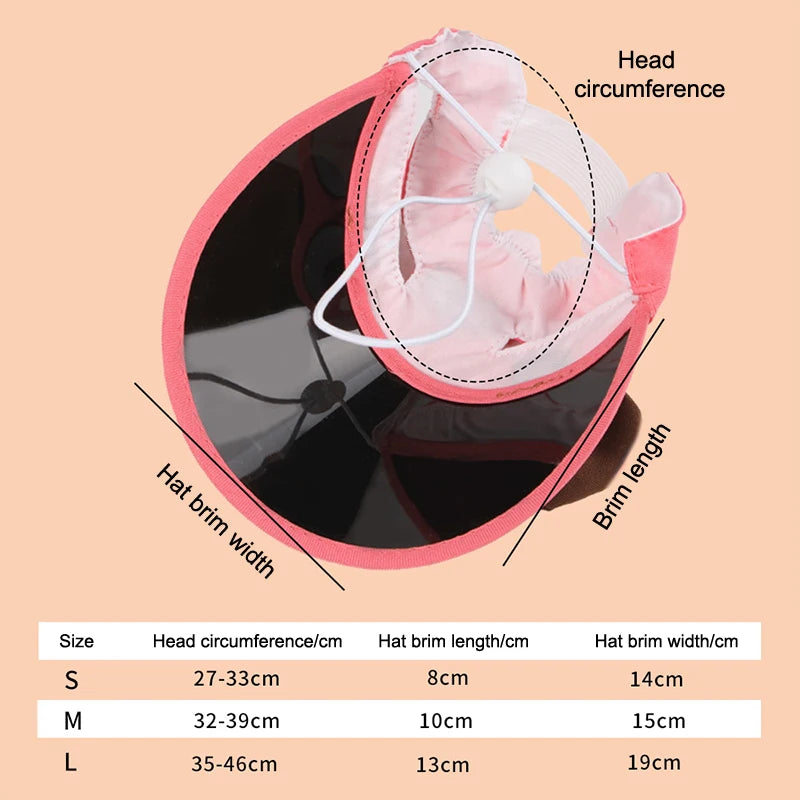 Pet Hat With Ear Holes and Visor