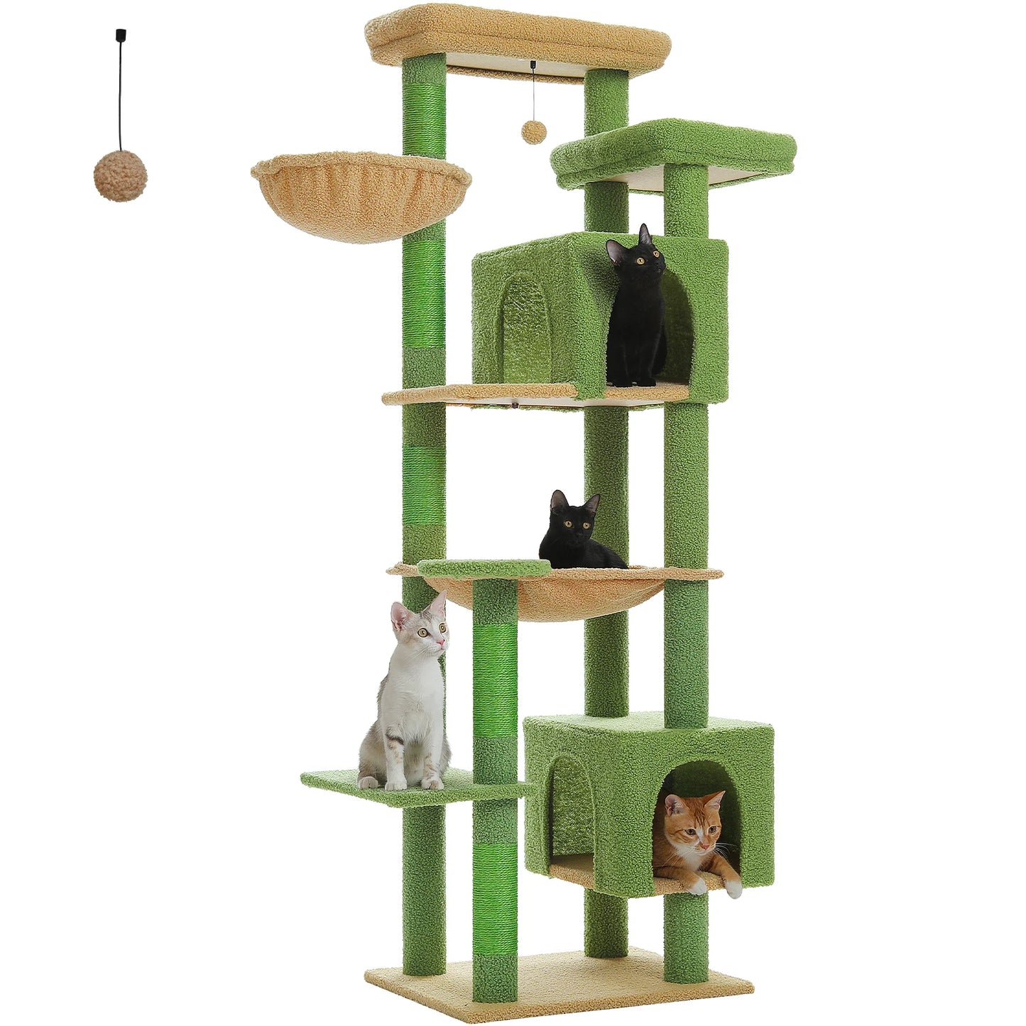 Multi-Level Plush Condo With Scratching Posts