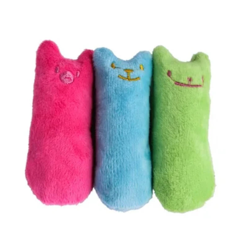 Teeth Grinding Catnip Toys Cute Funny Interactive Plush Teeth Grinding Relaxation Toy Cat Chewing Vocal Bite-resistant Pet Toys