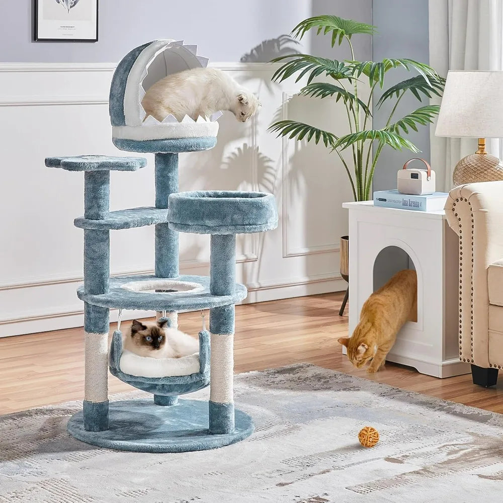 Plush Multi-Level Cat Tower