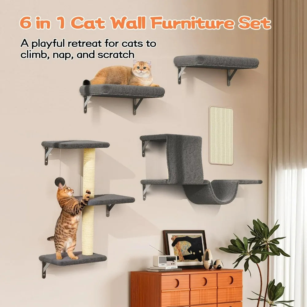 Cat Wall Shelves Set